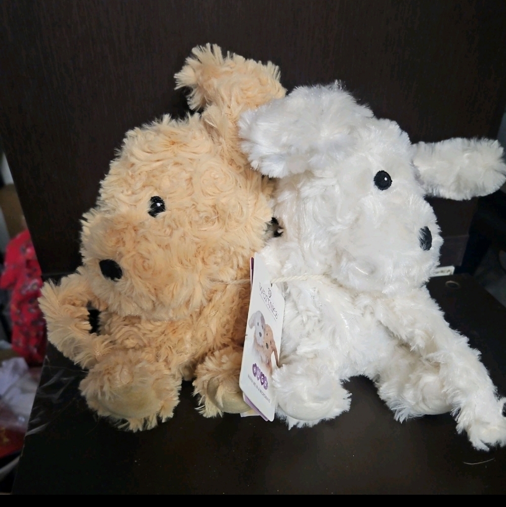 Warmies Hugging Cuddling Dogs Puppies Stuffed Animals Plush Microwaveable - Picture 3 of 5